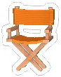 Director Chair Orange, non-target item in Match Factory Level 1522