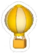 Hot Air Balloon Striped Yellow, non-target item in Match Factory Level 1525