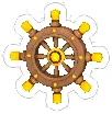 Pirate Wheel Yellow, non-target item in Match Factory Level 1543