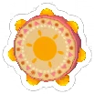 Tambourine Pink, target item in Match Factory Level 1516